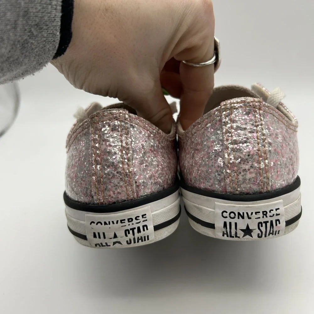 Converse Chuck Taylor All Star‎ Shoes Unisex Kids Sz 3 Pink Glitter Low Top